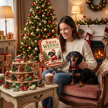 2026 Dachshund Christmas Advent Calendar – 24 Festive Acrylic Ornaments for Dog Lovers